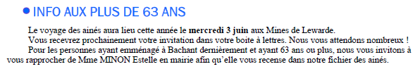 Info aux ainés