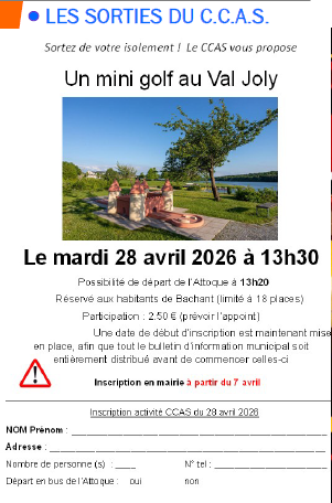 Les sorties du C.C.A.S.